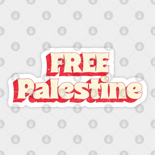 Free Palestine / Retro Style Design Sticker by DankFutura